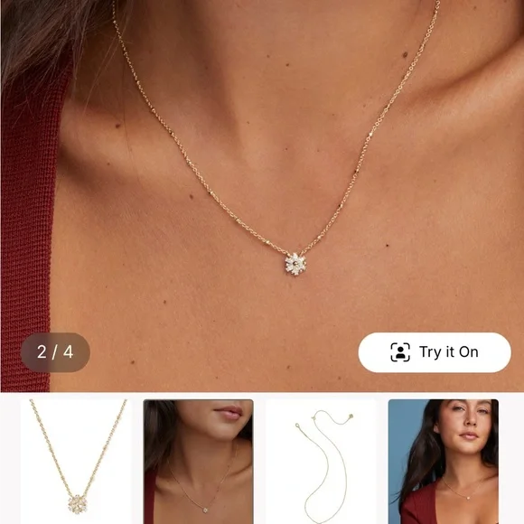 Kendra Scott Gold Necklace - Picture 4 of 5